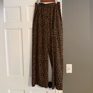 Lululemon leopard print swift mid rise wide leg pants